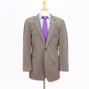 Jos. A. Bank 43L Beige Solid 2-Button Sport Coat Blazer Jacket B914